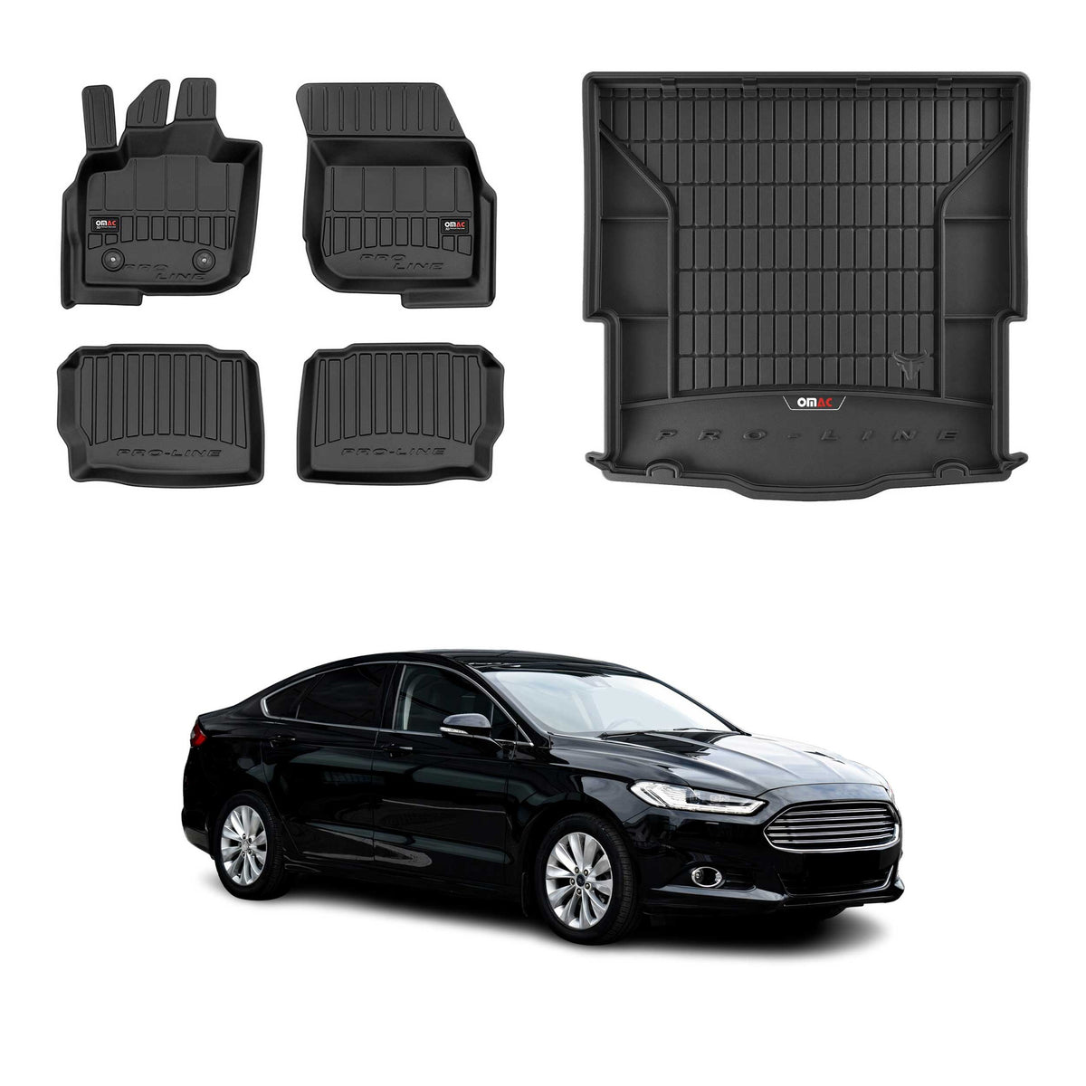 OMAC Kit Tapis de Sol et Coffre pour Ford Mondeo mk5 Break 2014-2022