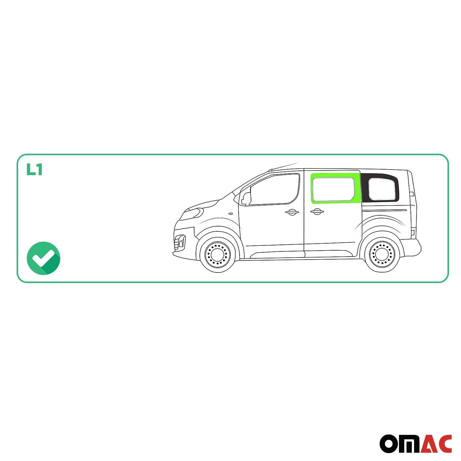 Vitre de Porte pour Citroen Jumpy 2016-2026 L1 Avant Gauche Verre fixe