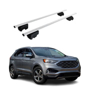 Barres de toit Transversales pour Ford Edge 2015-2023 Fer Argent ABE