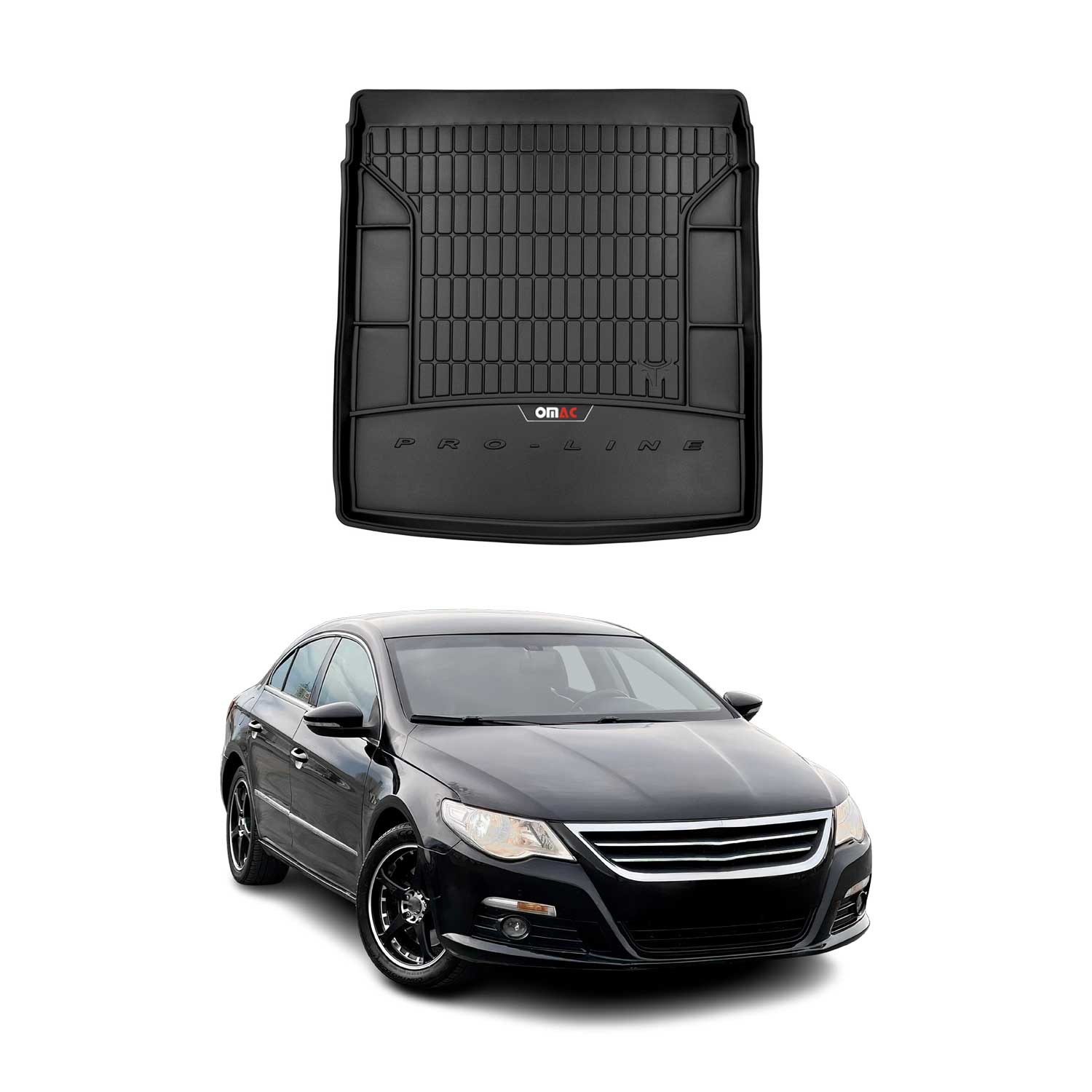 Tapis de Coffre pour VW Passat CC 2012-2016 TPE Noir