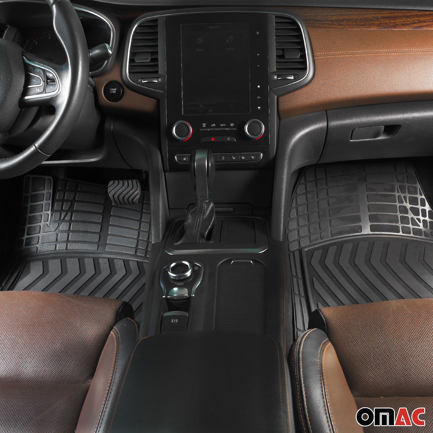 2022-2026 MG HS Tapis de sol ajustable noir TPE 4Pcs
