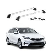 Barres de toit transversales pour Kia Ceed III Break 2019-2026 Alu Gris ABE