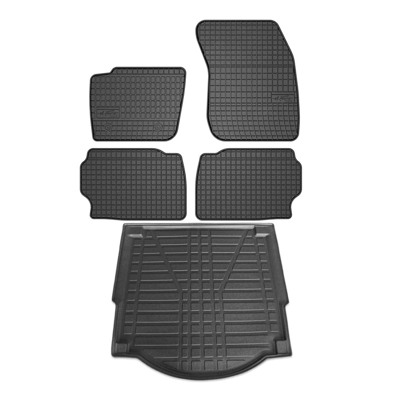 Kit Tapis de sol et coffre pour Ford Mondeo mk5 Turnier 2014-2022 TPE Noir