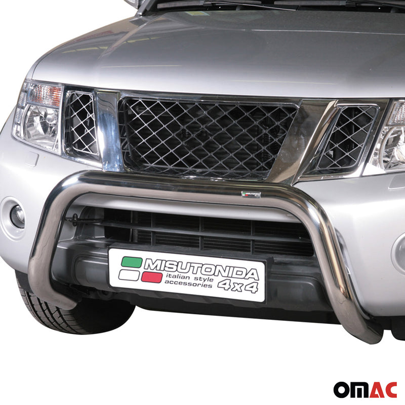 Pare-buffle Avant pour Nissan Navara 2010-2014 76 mm en Acier Gris