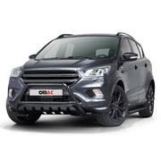 Pare-Buffle Avant Pour Ford Kuga II 2017-2019 Facelift Acier Inox Noir ABE