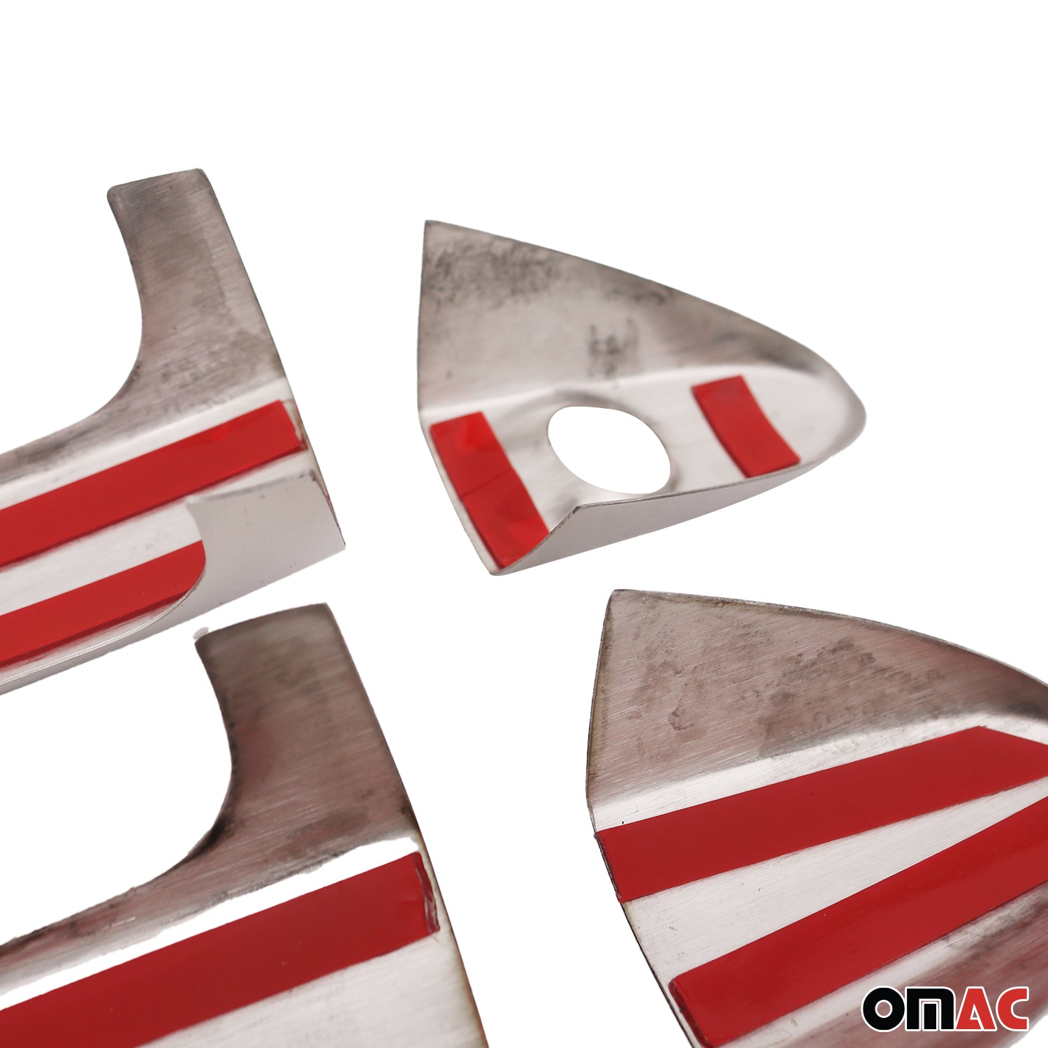 Couverture de poignée de porte pour Ford Tourneo Courier 2023-2026 Argent 10x