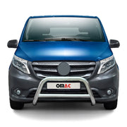Pare-Buffle Avant Pour Mercedes Vito W447 2014-2019 Pre-FL en Acier Argent