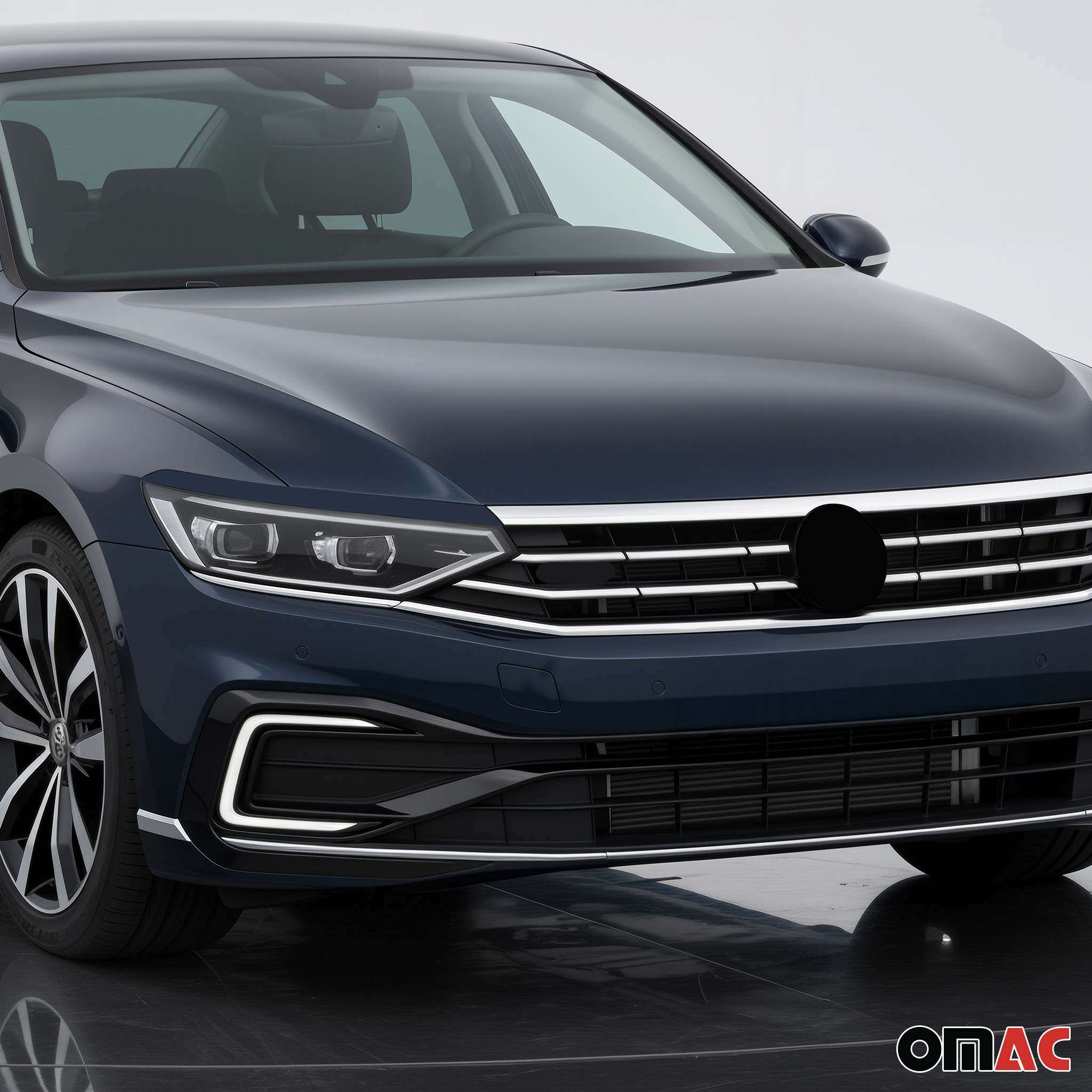 Baguette supérieur de Grille de Calandre pour VW Passat B8 2015-22 Inox Chromé