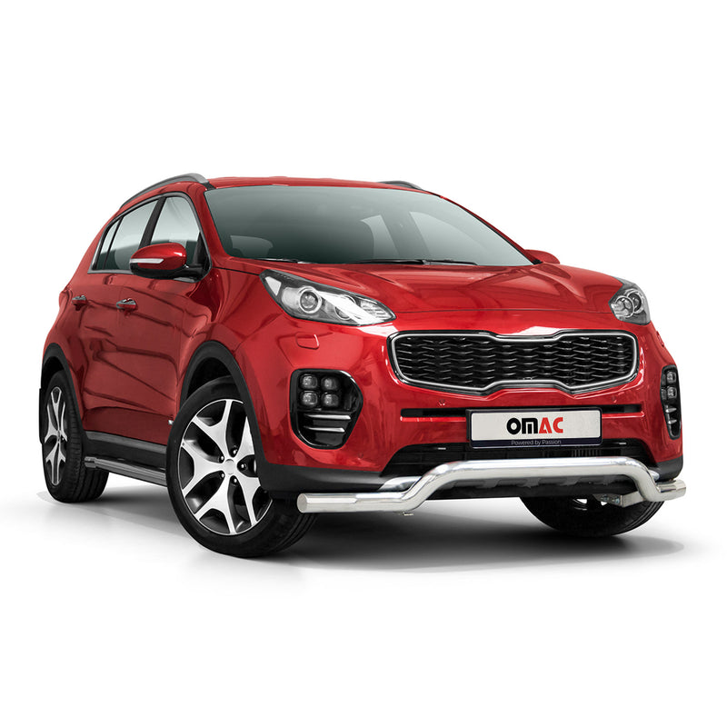 Pare-Buffle Avant Pour Kia Sportage 2015-2018 en Acier Argent