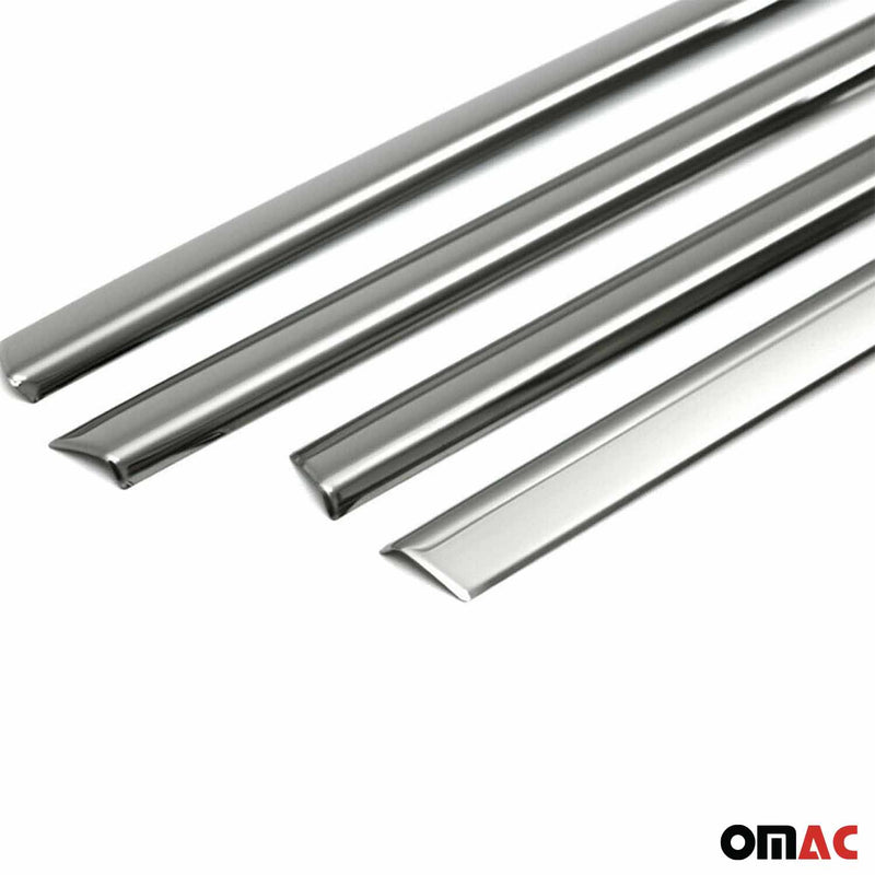 Garniture de Fenêtre pour Fiat Tipo Berline 2015-2025 Acier Inox Foncé 8Pcs