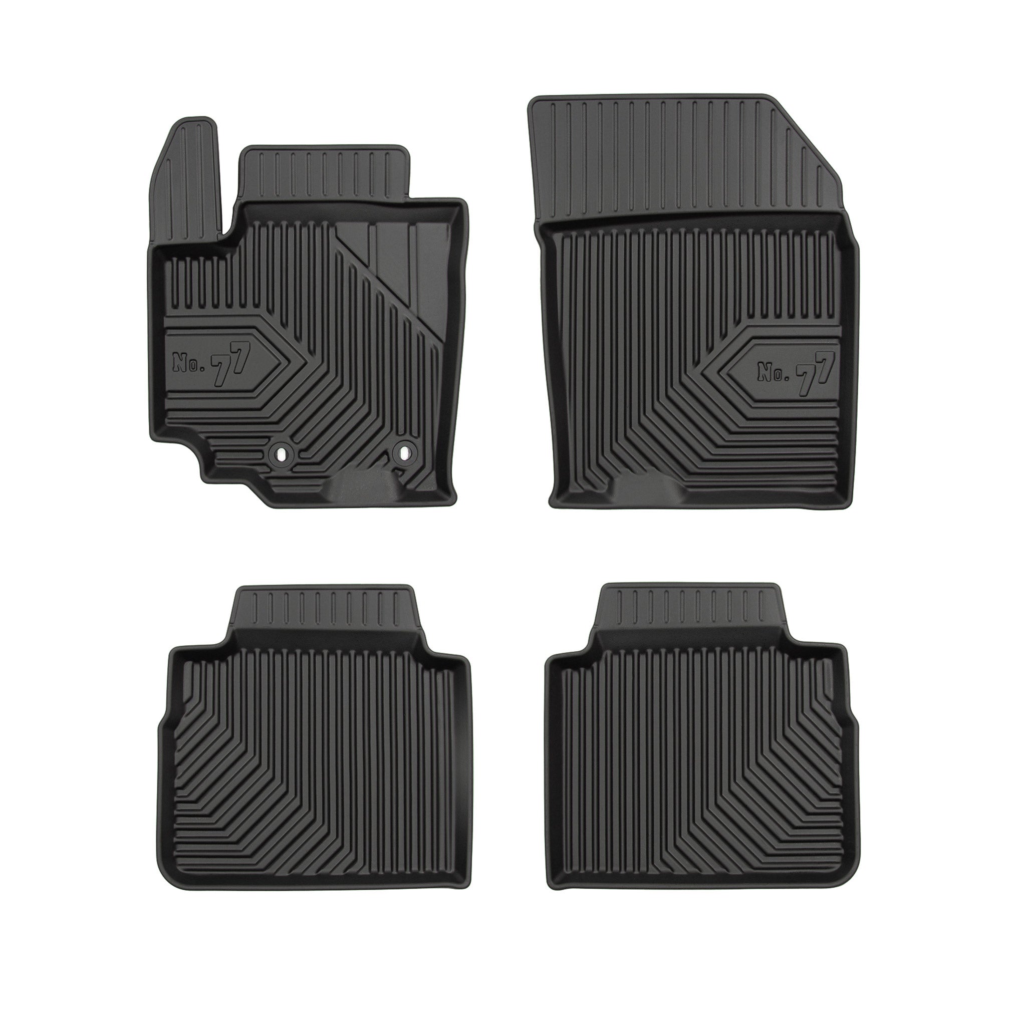 Tapis de Sol de Voiture No.77 pour Suzuki SX4 S-Cross 2016-2021 FL TPE Noir 4Pcs