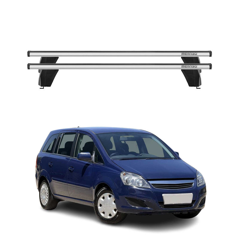Menabo Barres de toit Transversales pour Opel Zafira 2008-2012 Alu Gris 2x ABE