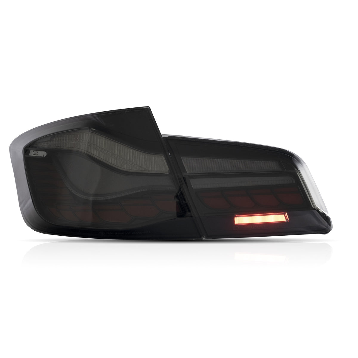 JOM OLED/LED Feux Arrière pour BMW F10 Berline 2010-2017 Rouge Foncé Fumé
