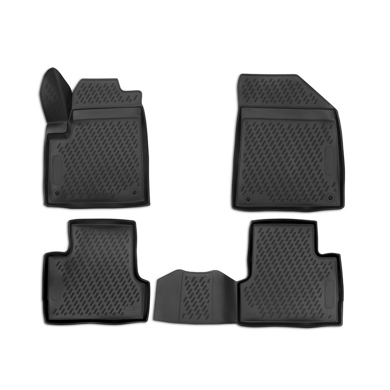 OMAC Tapis de sol pour Jeep Cherokee 2014-2024 en caoutchouc Noir