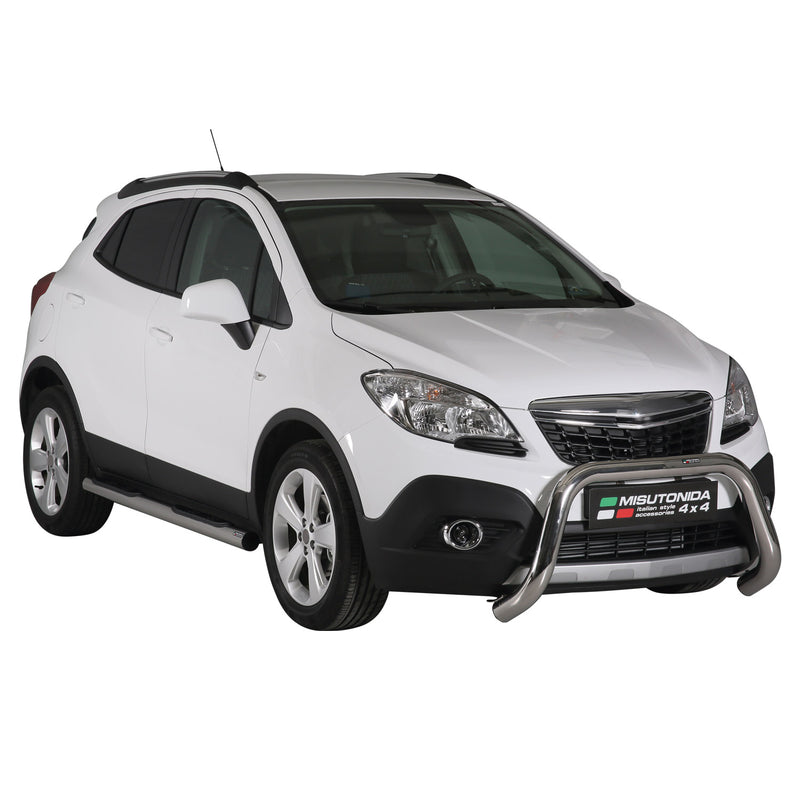 Pare-buffle Avant pour Opel Mokka 2012-2016 76 mm en Acier Gris