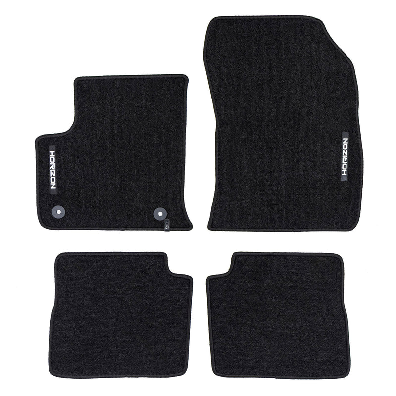Tapis de Sol de Voiture pour Peugeot e-2008 2019-2025 Velours Imperméable 4Pcs