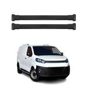 Barres de toit transversales pour Citroen Jumpy 2016-2025 Aluminium Noir