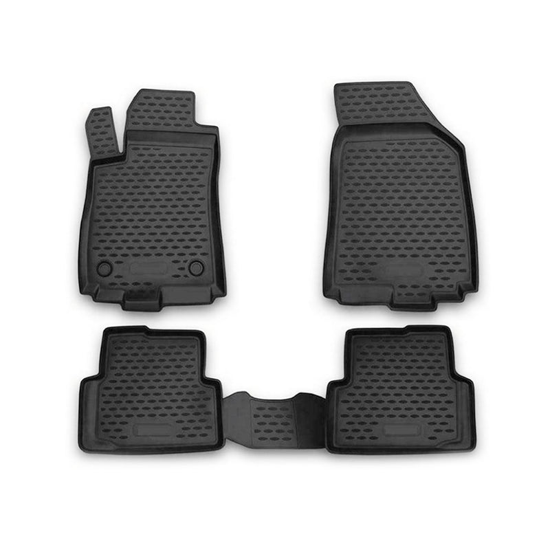 Tapis de sol pour Chevrolet Aveo T300 2012-2021 en caoutchouc TPE 3D Noir 4Pcs