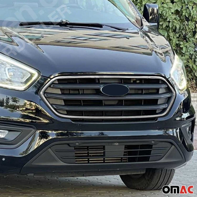 Moulure De Grille De Calandre Pour Ford Transit Custom 2018-2023 Acier Inox 4Pcs