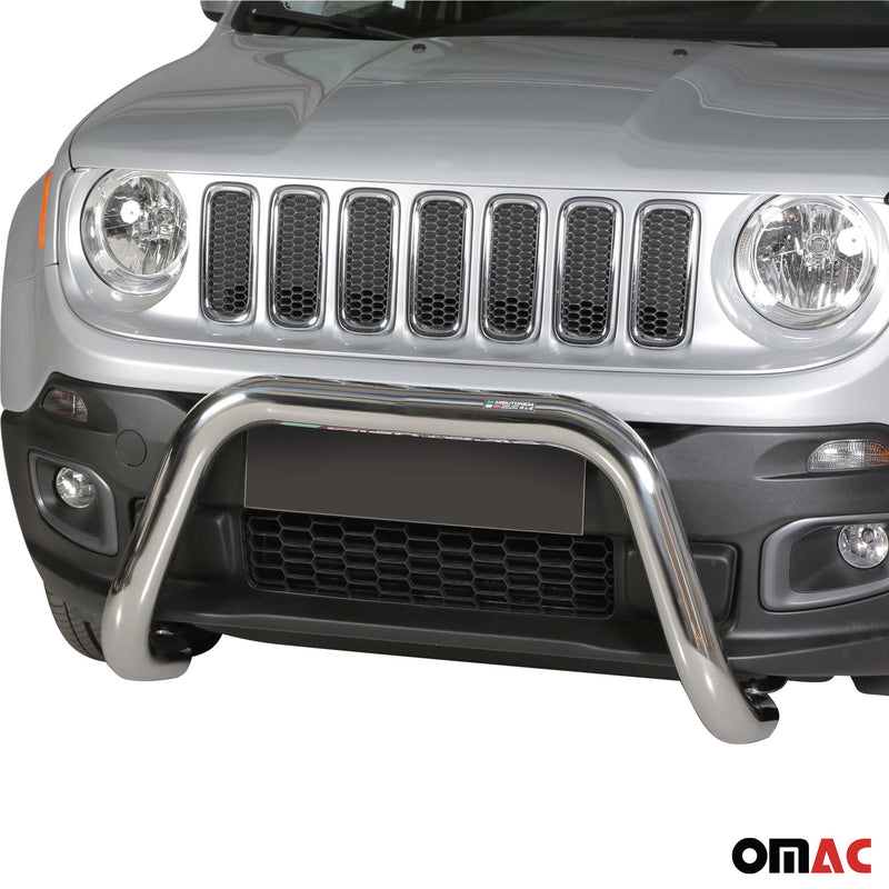 Pare-buffle Avant pour Jeep Renegade 2014-2017 76 mm en Acier Gris