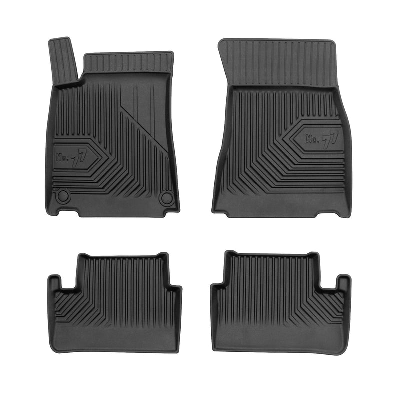 Tapis de sol No.77 pour Mercedes-Benz Classe A V177 W177 2018-2025 TPE Noir 4Pcs