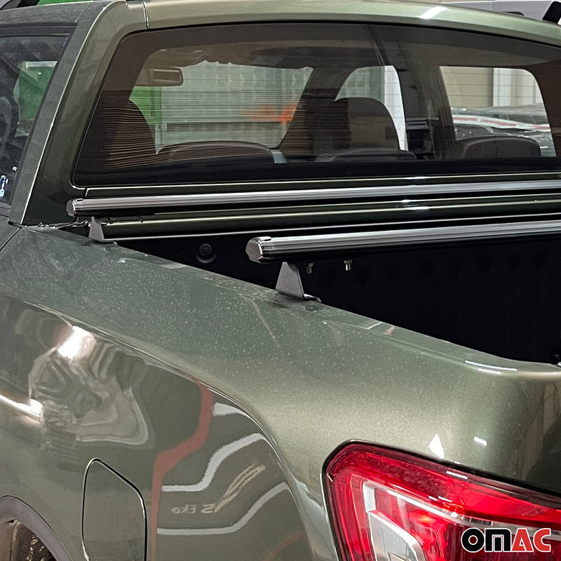 Barres de toit transversales pour VW Amarok 2010-2025 Aluminium Noir
