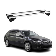Barres de toit Transversales pour Mazda 6 2002-2007 Aluminium Argent