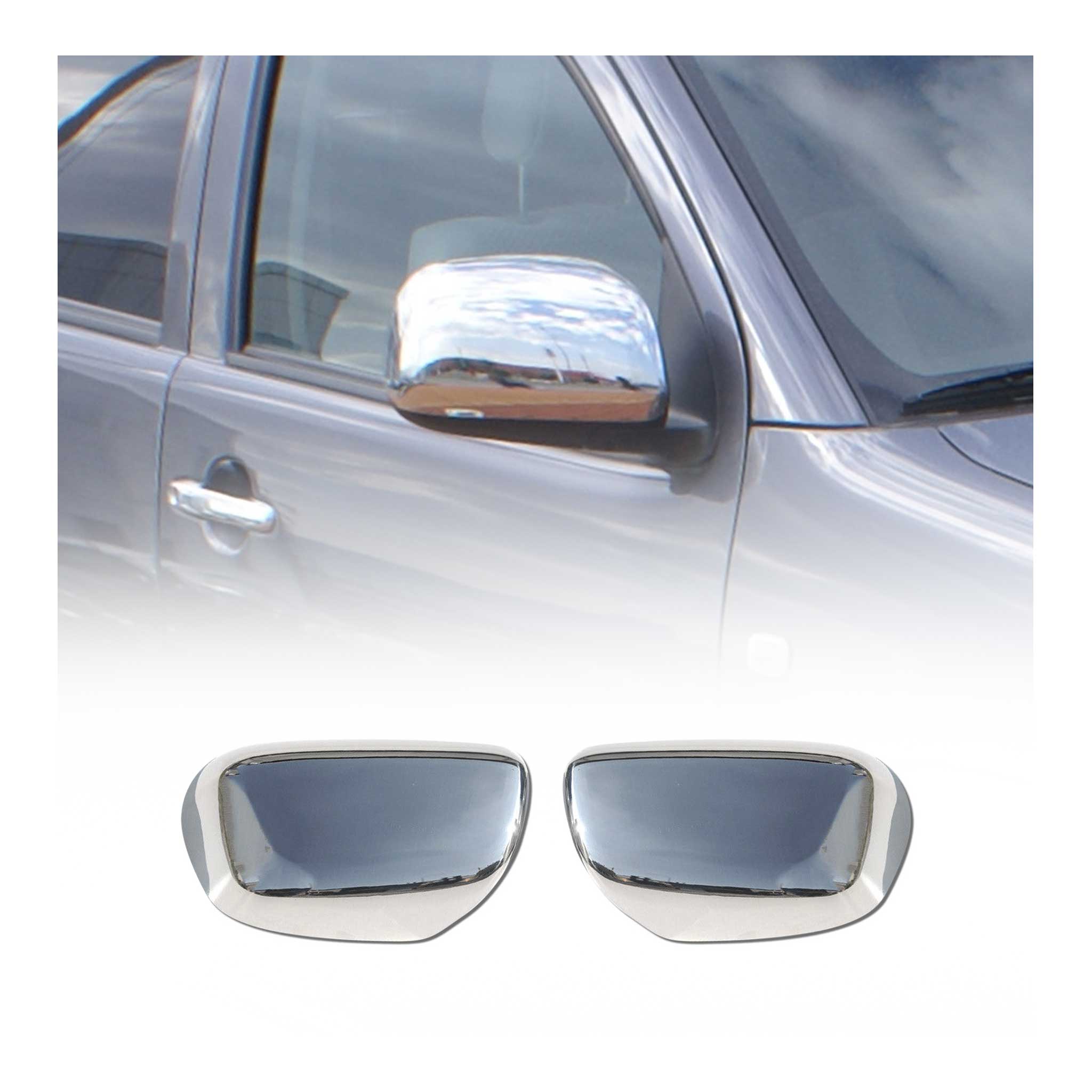 Coques de Rétroviseurs pour Toyota Hiace 1995-2012 en Acier Chromé Argent
