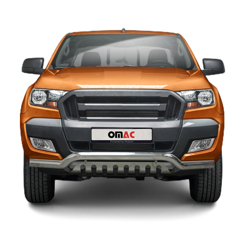 Pare-Buffle Avant Pour Ford Ranger 2015-2022 en Acier Argent