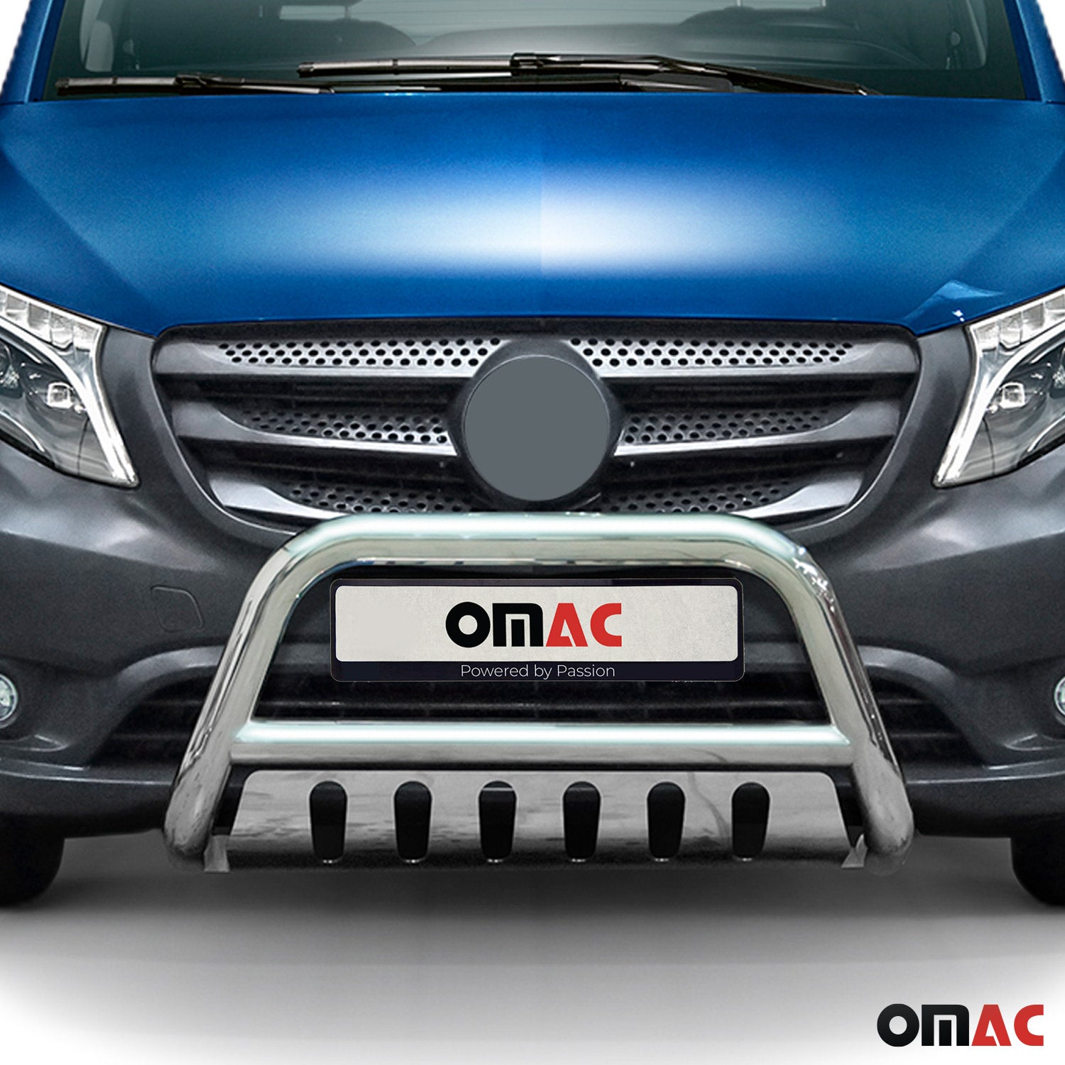 Pare-Buffle Avant Pour Mercedes Vito W447 2014-2019 Pre-FL en Acier Inox Argent