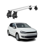 Barres de toit transversales pour VW Polo V 2009-2017 Acier Gris