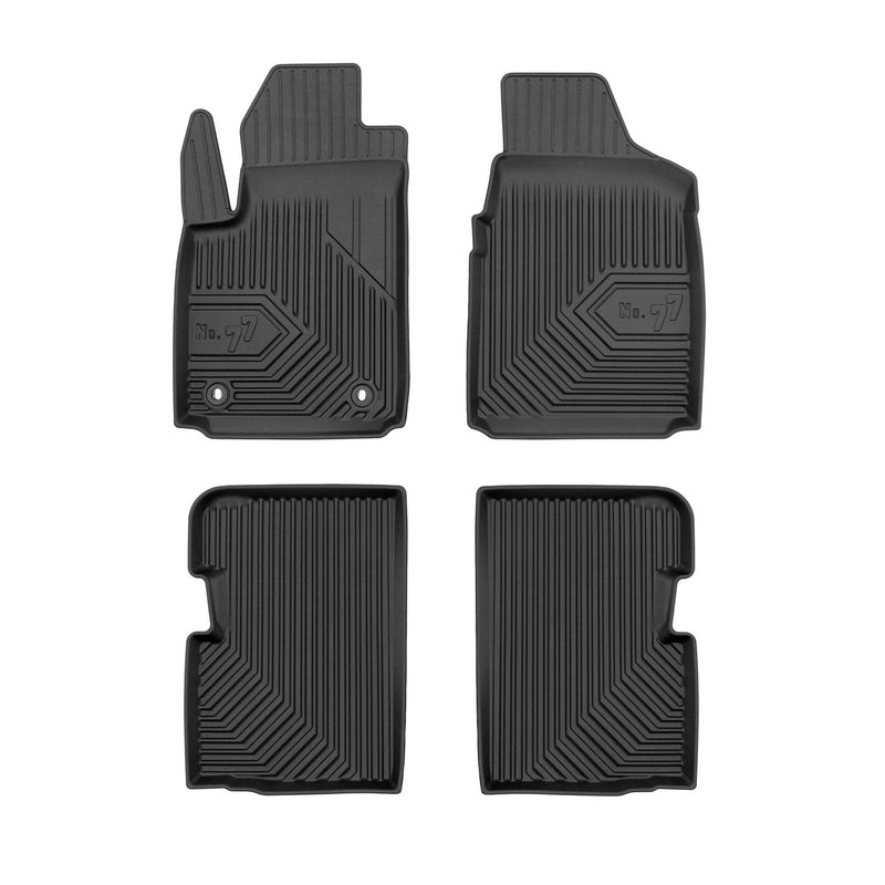 Tapis de Sol de Voiture pour Ford Ka II 2008-2016 TPE Antidérapant Noir 4Pcs