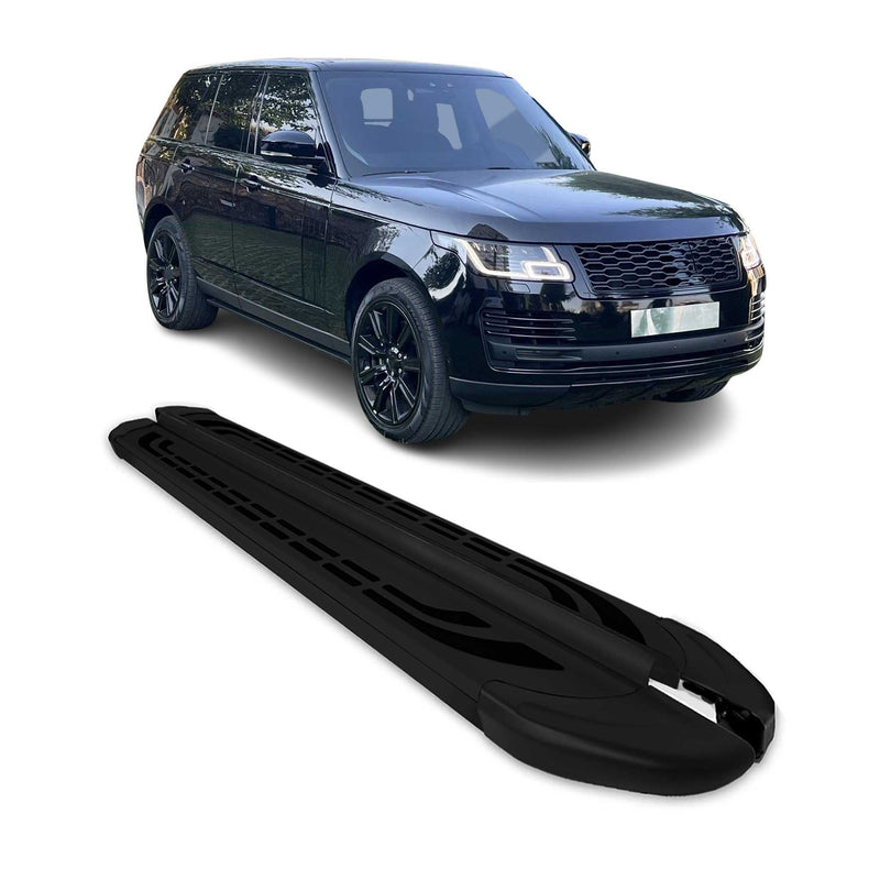 Marchepieds Latéraux pour Range Rover Vogue 2012-2024 Aluminium Noir 2Pcs