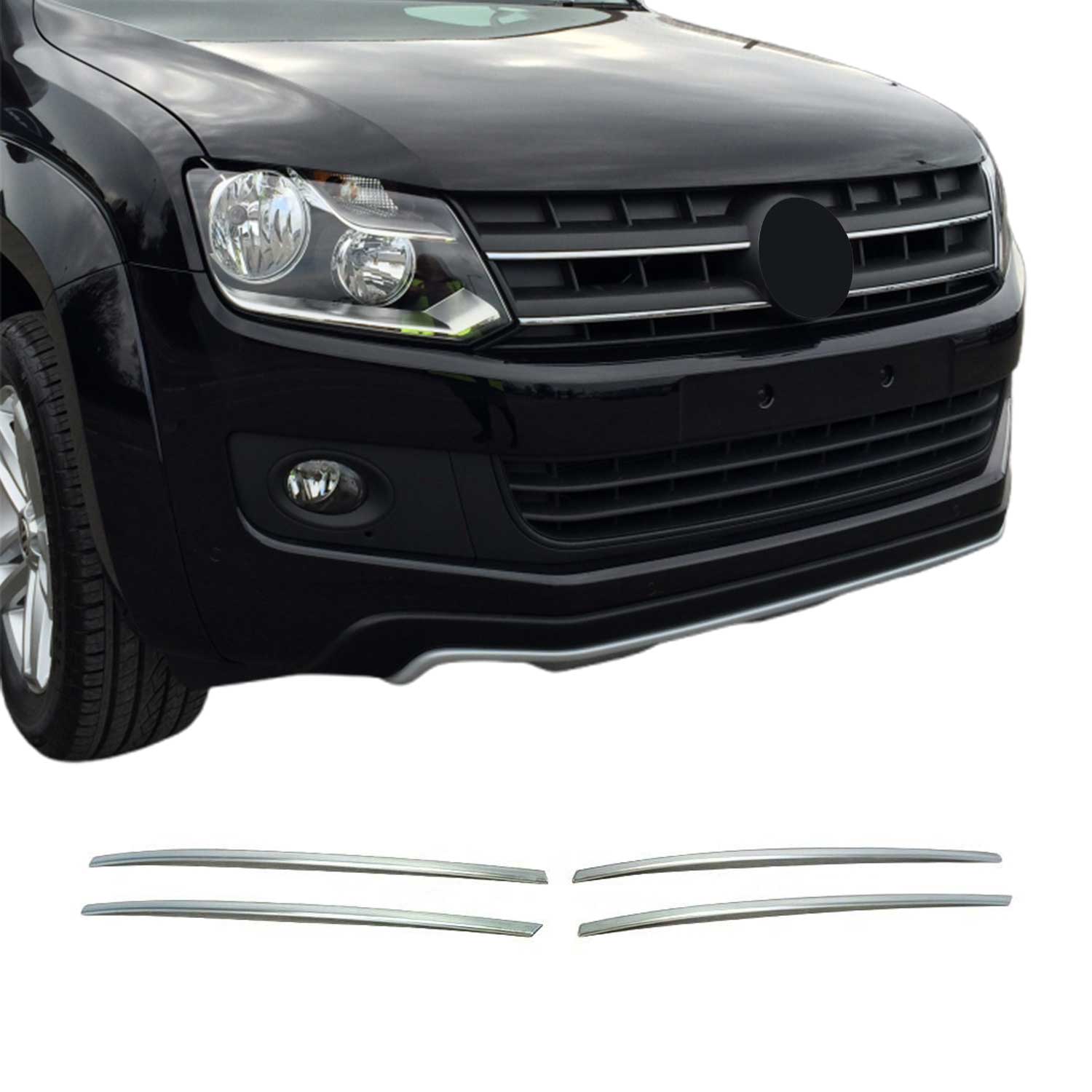 Moulure de Grille de Calandre pour VW Amarok 2010-2022 Chromé 4Pcs