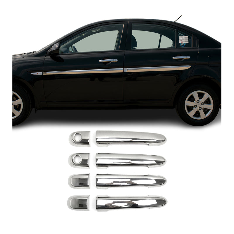 Poignée de porte Latérale pour Hyundai Accent Berline 2005-2011 en acier Chromé