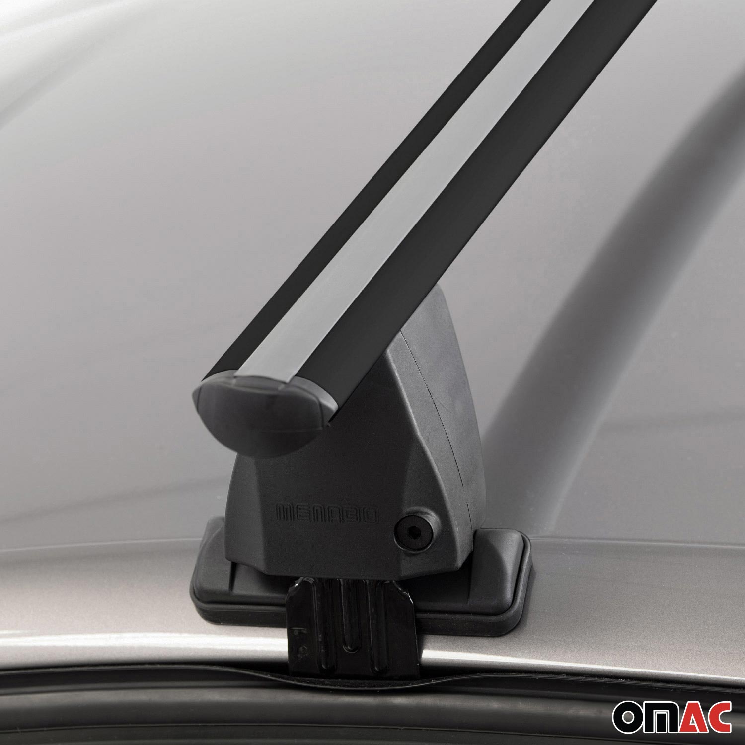 Menabo Barres de toit transversales pour Kia Stonic 2017-2026 Alu Noir 2x