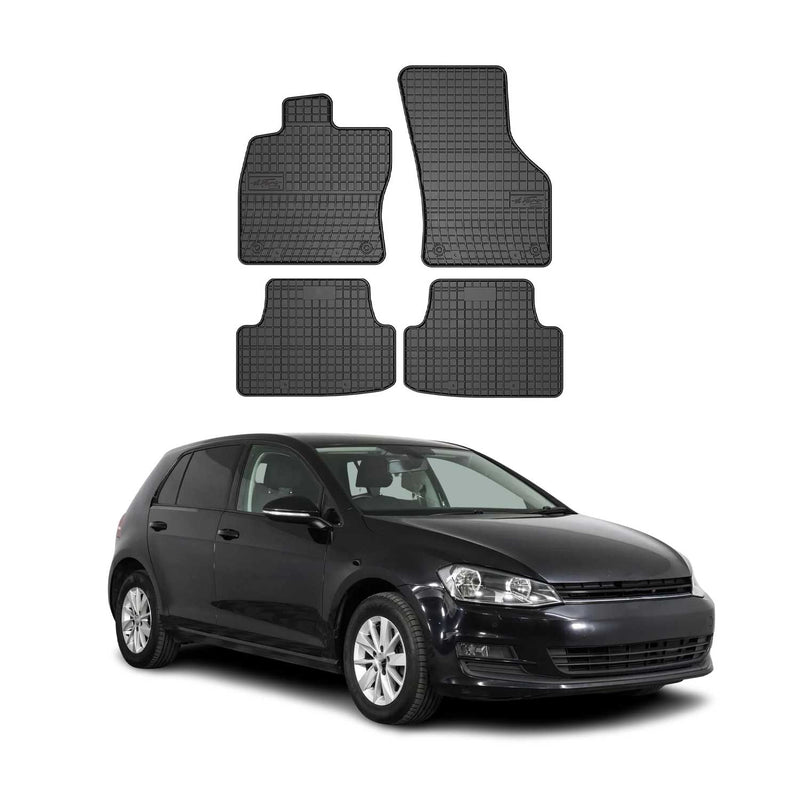 Tapis de Sol pour VW Golf 2012-2020 Caoutchouc Noir