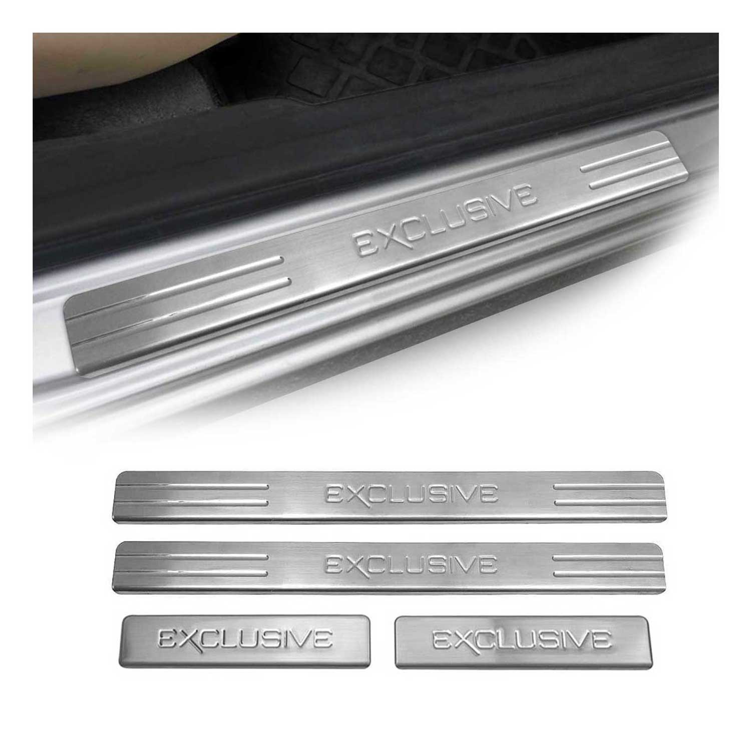 Seuils de porte pour Mitsubishi ASX 2010-2026 Exclusive en acier inox Chromé