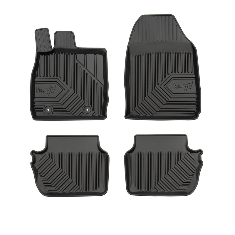 Tapis de Sol de Voiture pour Ford Fiesta mk6 2008-2017 TPE Imperméable Noir 4Pcs