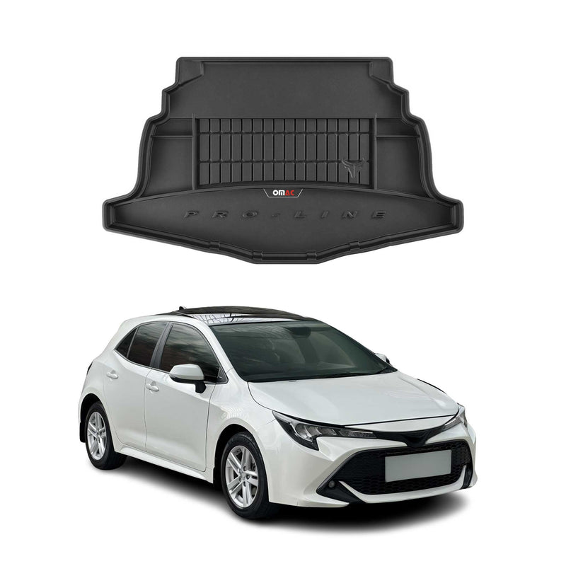 OMAC Tapis De Coffre pour Toyota Corolla Hayon 2018-2024 Inférieur TPE Noir
