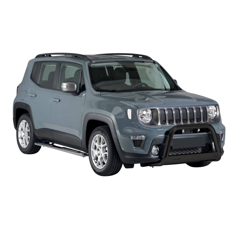 Pare-buffle Avant pour Jeep Renegade 2018-2022 63 mm en Acier Noir