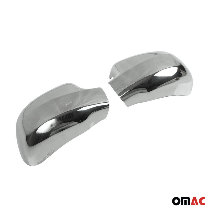 Coques de Rétroviseurs pour Dacia Logan MCV 2006-2013 en Acier Chromé Argent