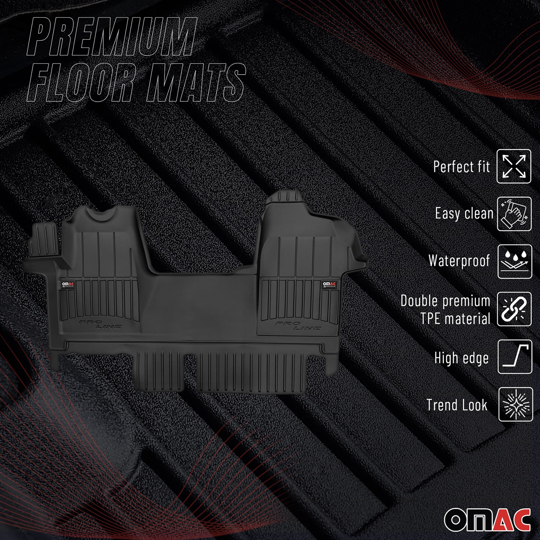 Tapis de Sol pour Opel Movano 2010-2022 TPE Noir