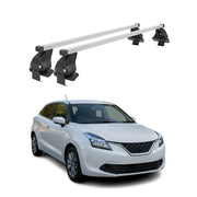 Barres de toit transversales pour Suzuki Baleno 2015-2019 Acier Gris