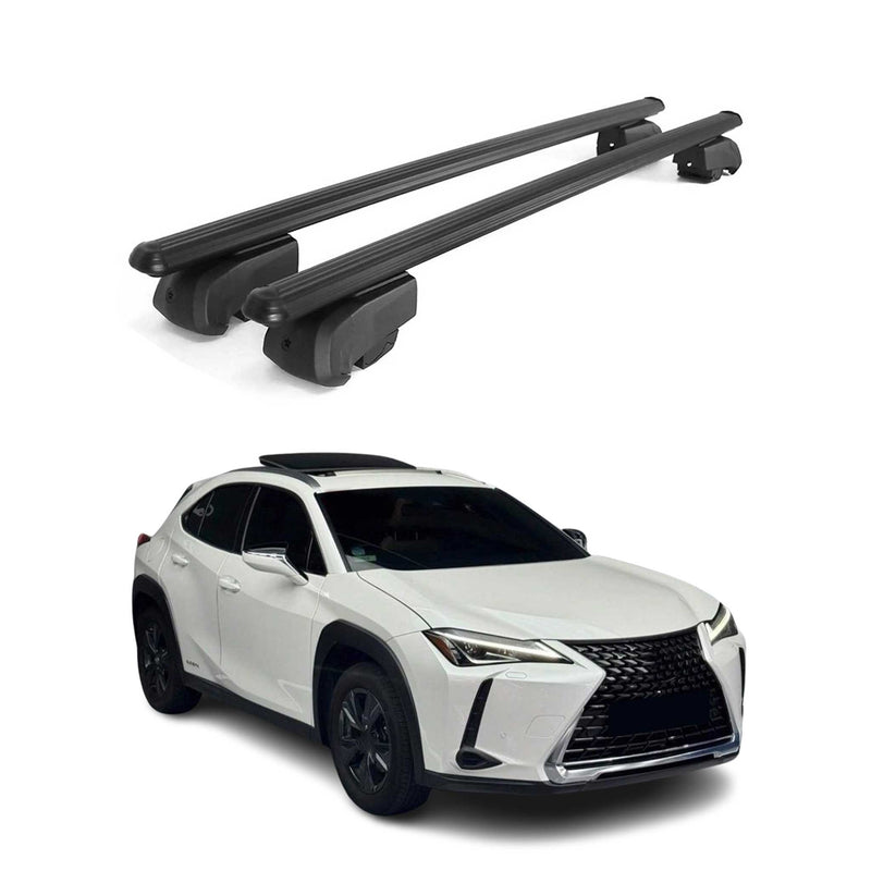 Barres de toit Transversales pour Lexus UX 2019-2021 Aluminium Noir