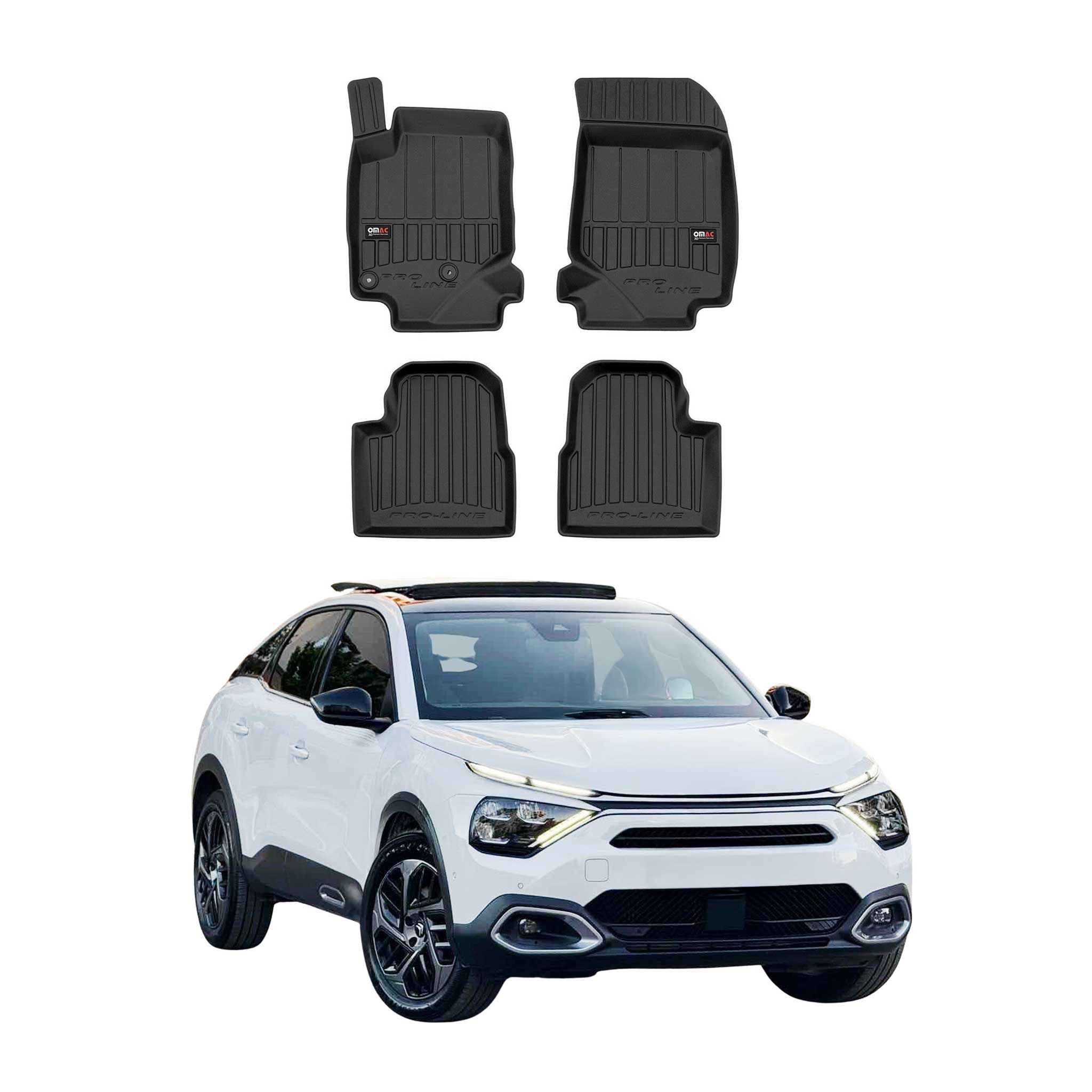 Tapis de Sol pour Citroen C4 2021-2026 TPE Noir