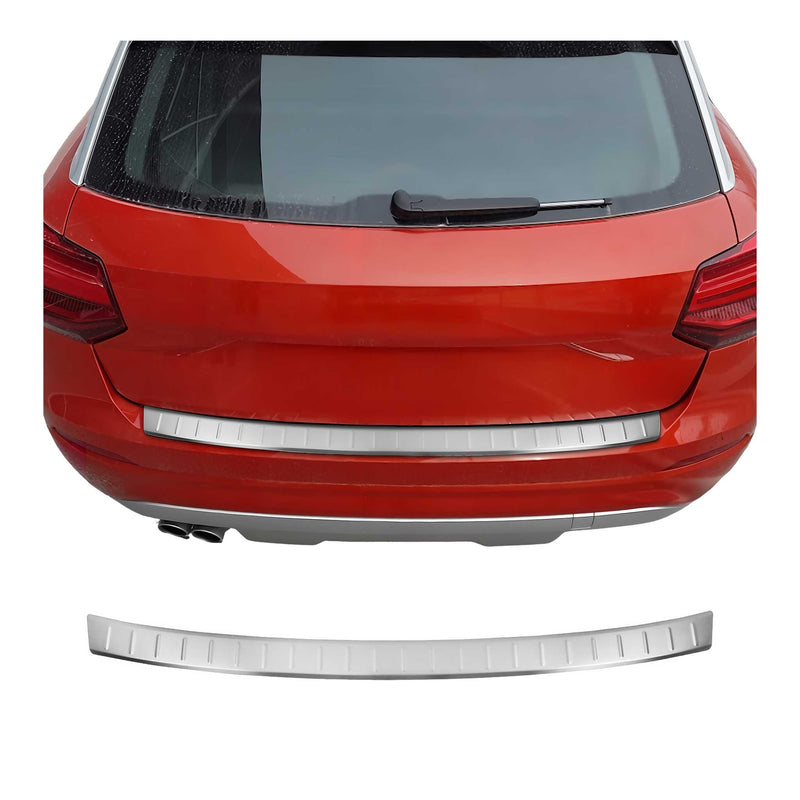 Protection seuil de pare-chocs arriére pour Audi Q2 2016-2020 PRE-FL Brossé Inox