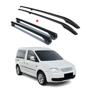 Kit Barres de toit pour VW Caddy 3 2003-2015 Alu Noir L1 Empattement Court 4x