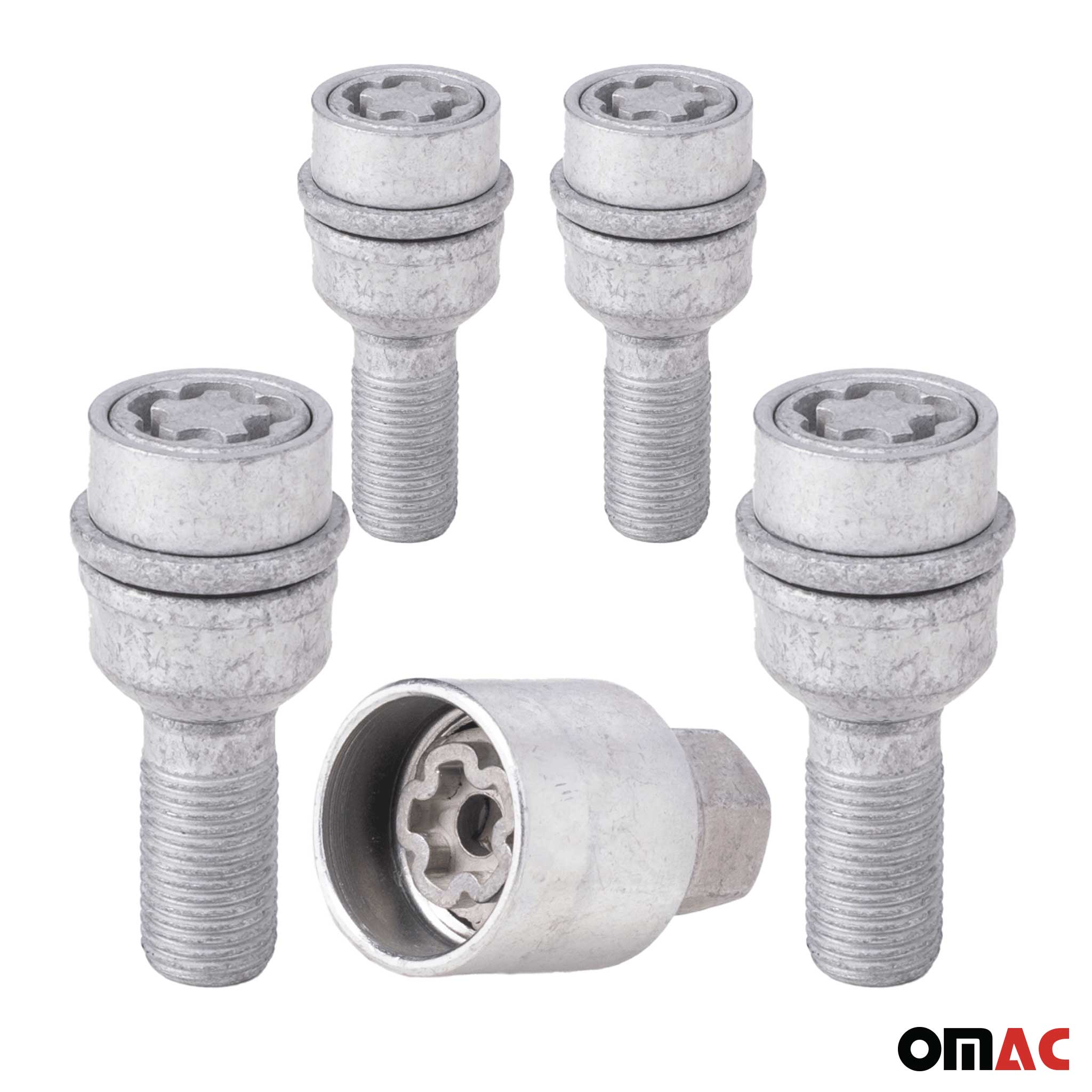 Vis de roue antivol pour Audi Q6 e-tron Q7 Q8 E-Tron dès 2024 Gris 4x M14X1.5