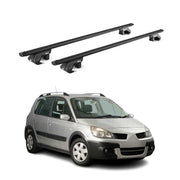Barres de toit transversales ABE pour Renault Scenic II Conquest 2007-2009 Noir